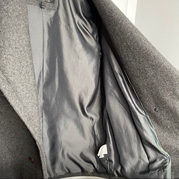 J. Crew Melton Wool Peacoat Gray Short Winter Jacket Double Breasted Coat - Picture 6 of 10